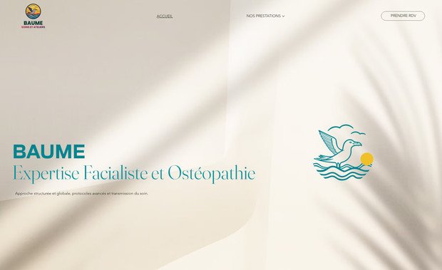 Baume Oléron: Baume, un espace holistique, deux expertes facialistes et un osthéopathe, à Oléron

Conception du site avec Wix Studio 