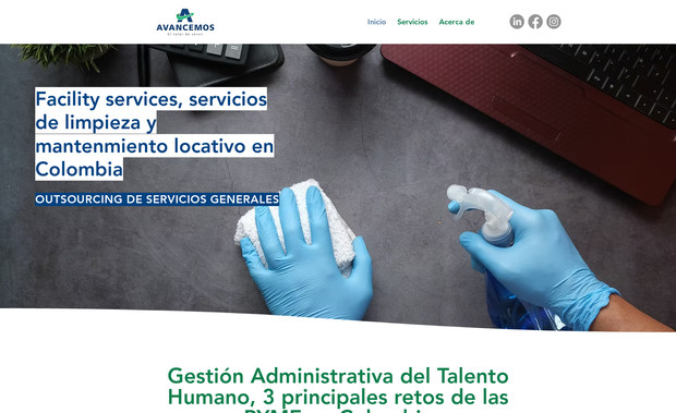 Avancemos: Sitio web empresa de tercerización de servicios