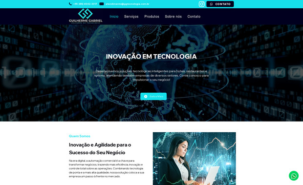 GG Tecnologia: Site institucional para serviços de informatica