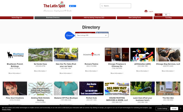 The Latin Spot: Small business directory to improve and enhance your website's SEO relevance; this $99 (USD) value is included when we build your website.
