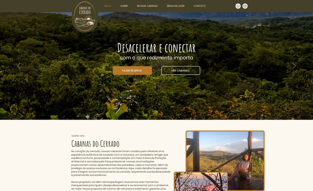 Cabanas do Cerrado: Site avançado de hospedagens 