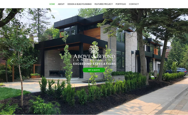 Above and Beyond: Advanced website for a construction company with multiple pages, submenus and other advanced features. 