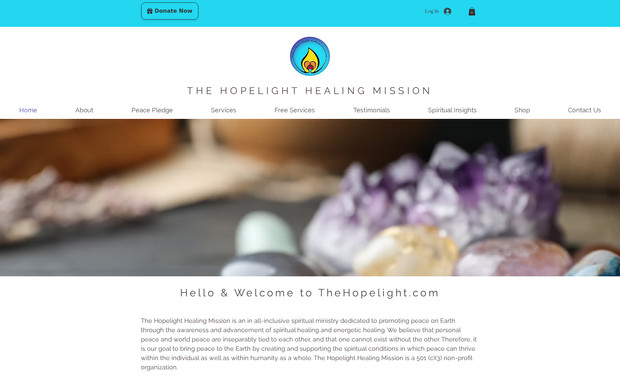 The Hopelight: Remodel of site for structure, SEO and usability.