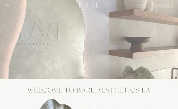 Bare Aesthetics: My client wanted a modern, clean website for her aesthetics business. She wanted it to include a booking feature, a gallery to showcase her work, and contact forms.