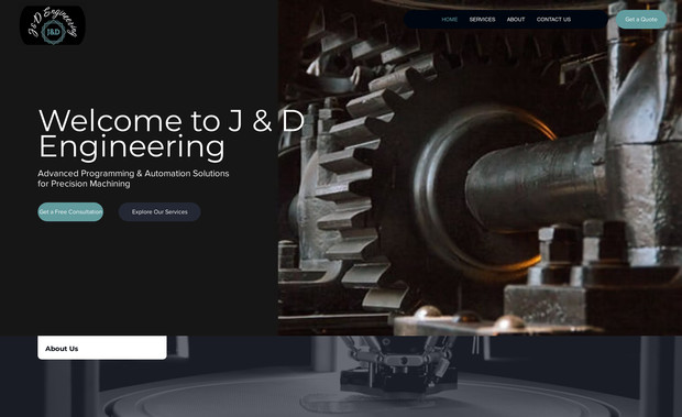 J&D Engineering: Trendway Marketing partnered with J&D Engineering, a specialized contract manufacturing engineering company, to design a website that effectively communicates their expertise in advanced CNC programming, process automation, and manufacturing solutions.

The website was designed to highlight J&D Engineering’s ability to optimize existing machinery, reduce errors, and address skill gaps through innovative solutions such as in-process measurement cycles, Renishaw machine probes, and automated macro statements. 
It also showcases their capability to provide turnkey projects, one-off application support, CNC programming assistance, fixture selection, cutting tool guidance, and Verisurf CMM software sales and support.

Our focus was on creating a clean, professional, and technically precise design that reflects J&D Engineering’s technical expertise while making it easy for potential clients to understand their services. The site emphasizes the value proposition of hiring J&D Engineering, cost-effective, flexible, and immediate support compared to hiring full-time staff.

With intuitive navigation, service-focused sections, and responsive design, the website ensures a seamless user experience across devices while strengthening J&D Engineering’s online presence as a trusted partner for precision manufacturing solutions.

