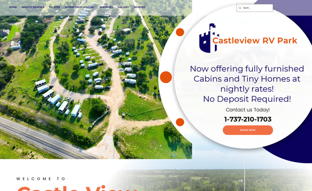 Castleview RV Park: We redesign his website using Wix Studio and worked on SEO setup