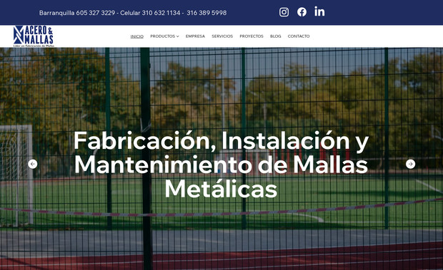 Aceromallas: Portafolio de Productos para fabricación de mallas en acero en Barranquilla, Colombia. 