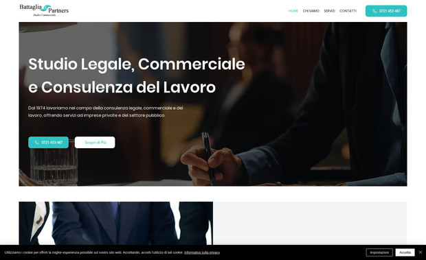 Studio Legale e Commerciale: Abbiamo curato l’intero processo di creazione del nuovo sito web: dal concept iniziale alla messa online. Ci siamo occupato del design grafico, dello studio dei testi, della selezione delle immagini e della definizione della palette cromatica, con l’obiettivo di trasmettere al meglio l’identità del brand.

Il lavoro non si è concluso con la pubblicazione del sito: è in corso una collaborazione continuativa che comprende attività di consulenza e assistenza informatica e digitale, per garantire un supporto costante e un’evoluzione coerente della presenza online del cliente.