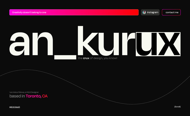 an_kurux: Designed and developed AN_KURUX to present my portfolio with clarity and efficiency. This site not only showcases my work but also simplifies the process for visitors to connect with me and learn more about my expertise. The intuitive layout and streamlined contact features enhance user experience and engagement, reflecting my commitment to both design and functionality.