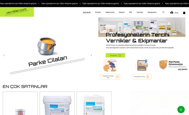 Vernikler: Mat Parke'nin en güçlü kollarından biri olan vernikler.com WIX altyapısı ile TAMI (Garanti Bankası) uygulamasının ödeme kanalı olarak hayata geçirildiği bir e ticaret sitesi oldu.