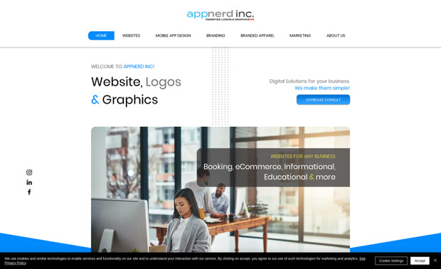 AppNerd Inc: Designed and developed our website