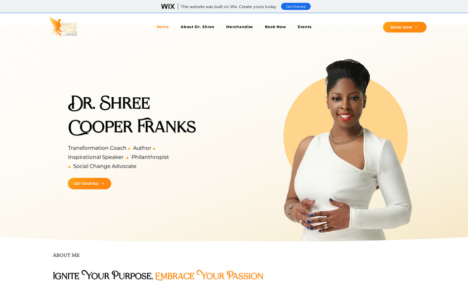Shree Cooper Franks: I collaborated with an agency to produce a creative and user friendly website for a Motivational Speaker and transformational coach.