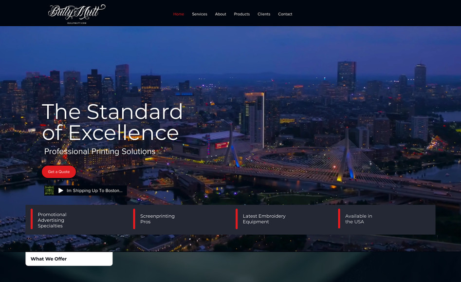 Bully Mutt Print: Design full business website and SEO services.