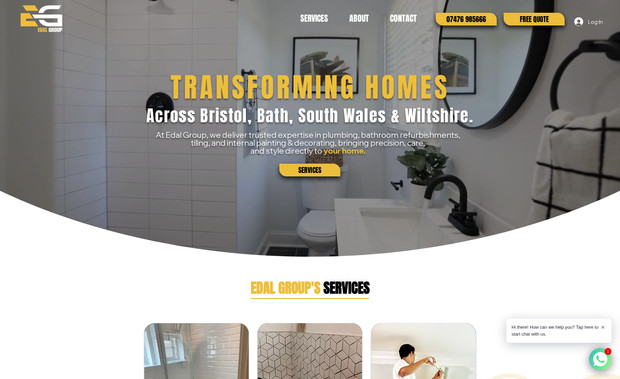 Edal Group - Classic Website - Bookings: Eduart Arapi needed help with getting an online presence for his plumbing and refurbishment business in Bristol, UK. We created a fantastic website, aligning his new brand, which we created, along with his online booking system for his services. We did SEO, started with his social media accounts and business cards. Great client!