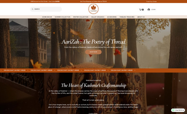 Aarizah: Ecommerce Website 