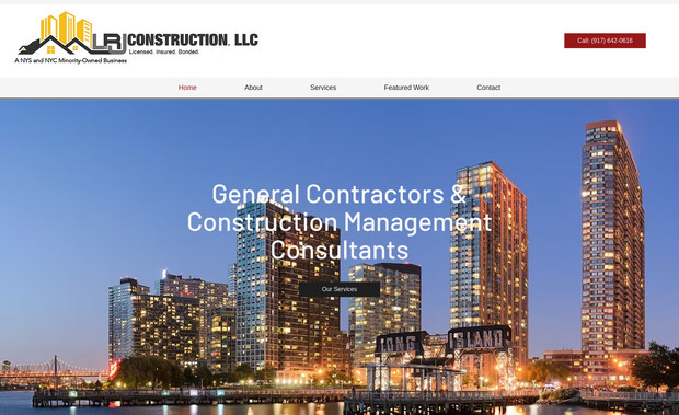 Construction Site Redesign: LRJ Construction, LLC