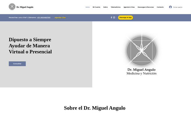 Dr. Miguel Angulo: Wix website redesign and Wix Booking set up