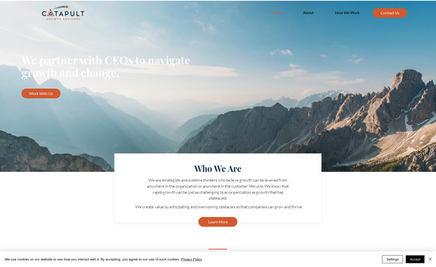 Catapult Growth Advisors: Custom web design and brand