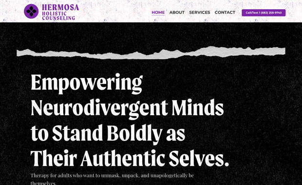 Hermosa Holistic Counseling: Branding and full redesign