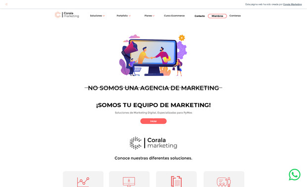 Corala Marketing Management: Nuestro sitio web.