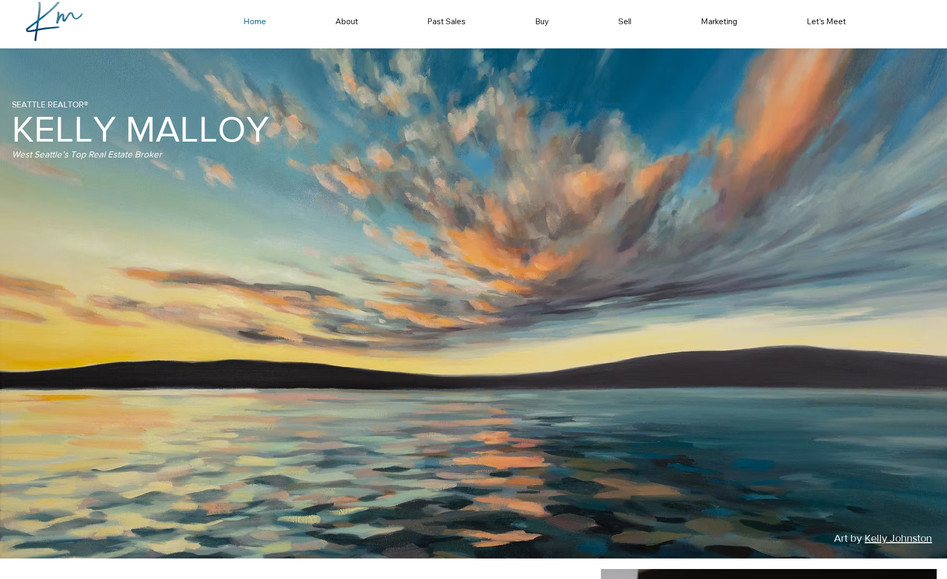 Kelly Malloy: Developed a Studio Editor site for a Seattle real estate agent with a CMS to showcase recently sold properties and full SEO setup.
