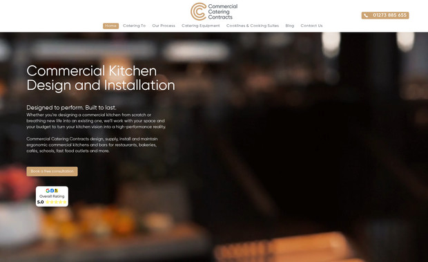 Commercial Catering Contracts: Website redesign - old WordPress site over to Wix