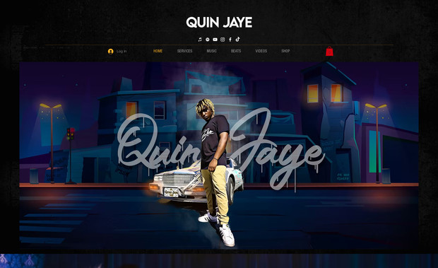 Quin-Jaye: nspired by the great Miles Davis himself, LA based rapper and trumpeter Quin Jaye channels his own groove
and style with his unique blend of jazz infused hip-hop. Hailing from Allentown, PA and learning the trumpet in
school, he realized after high school that he could form his own kind of art. Listening to the likes of Kendrick
Lamar, J-Cole and Lil Wayne alongside his jazz upbringing, Quin quickly realized he could explore a world
undiscovered and create a whole new niche.