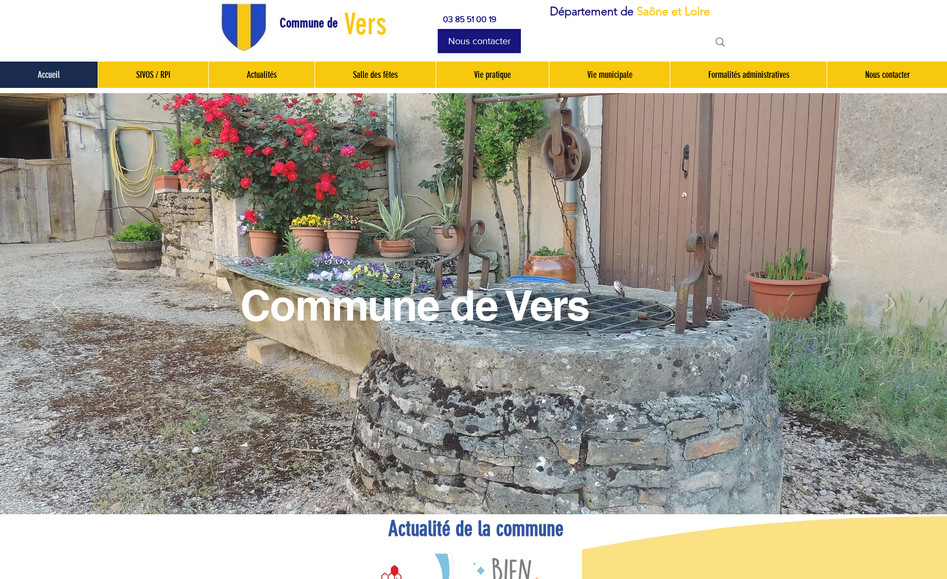 Mairie vers 71: Création et gestion d'un site de la Mairie de Vers situé en Saône et Loire