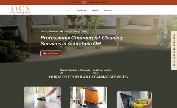 Osnap Cleaning: Cleaning website with many pages built for SEO!  (getting found in Google).