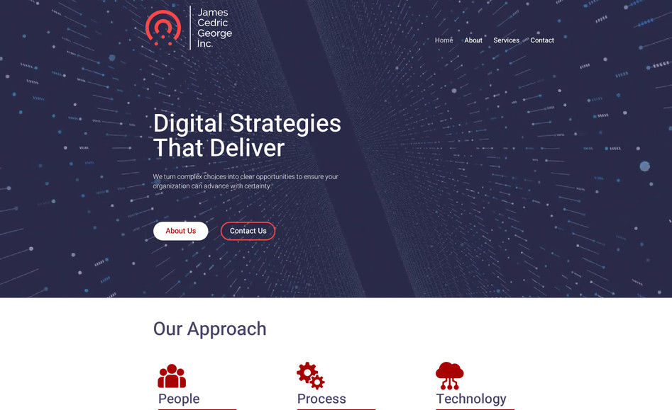 James Cedric George: Full website design. 