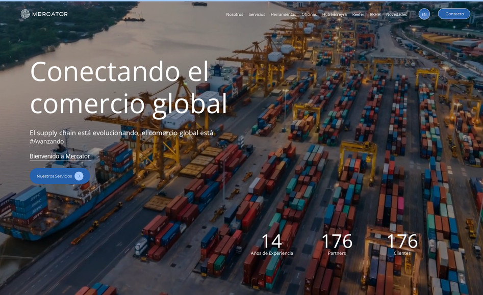 Mercator: Corporate website for Mercator Transport, a logistics company specializing in freight transport and supply chain solutions. The site emphasizes reliability, efficiency, and comprehensive service offerings tailored to both local and international clients. The design is clean and professional, with intuitive navigation to showcase their  services and operational capabilities.