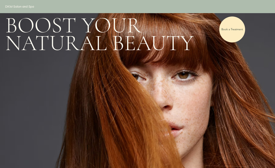 DKM Salon and Spa: A stunning beauty website designed to showcase hair and skin care, featuring a captivating landing page, an elegant portfolio, and a comprehensive resource for product insights, services, and educational content.