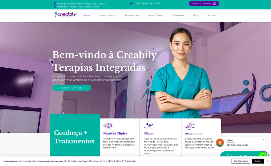 Creabily: Orgulhamo-nos de nossa abordagem focada no paciente que enfatiza os mais altos padrões de eficiência e resultados possíveis.