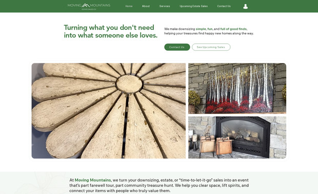 Moving Mountains Est: As a Velo developer for Moving Mountains Estate Sales, you've successfully transformed a standard Wix template into a dynamic, professional estate sales platform. Your implementation showcases several key improvements that elevate the site's functionality and user engagement.The most significant enhancement is the custom interactive gallery system that displays estate sale items with smooth transitions and optimized image loading. Using Velo's backend capabilities, you've implemented efficient image compression and lazy loading, ensuring the site maintains fast performance despite featuring multiple high-quality photographs of inventory items.