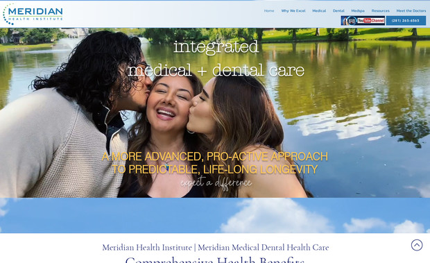 Meridian MD-DDS: Interactive website for a major dentist with family medical services in Houston, Texas. The site is very broad and deep--with categories for all the services offered.  Also featured on this site are FAQs, detailed forms, 
