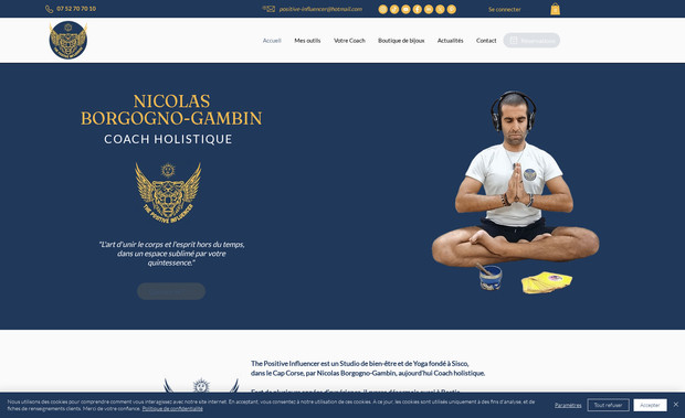 Positive Influencer: Création complète du site web, référencement SEO avancé compris