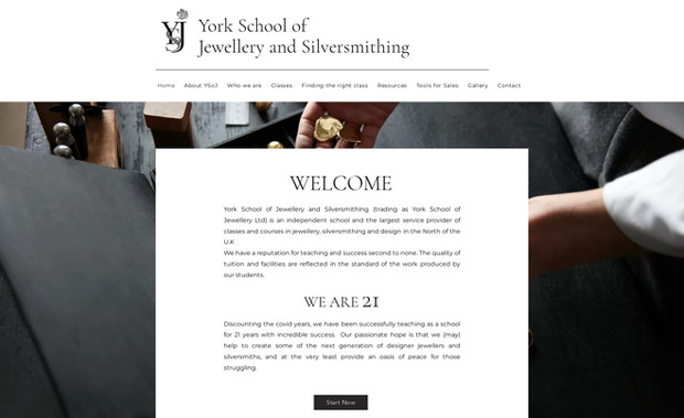 York School of Jewellery: Complete Redesign of the previous website, including optimisation for search engines and mobile devices.