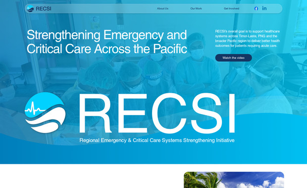  RECSI.org.au: Strengthening emergency and critical care across the pacific.
RECSI’s overall goal is to support healthcare systems across Timor-Leste, PNG and the broader Pacific region to deliver better health outcomes for patients requiring acute care.

We helped the team at RECSI to develop a brand and identity as well as their new website.