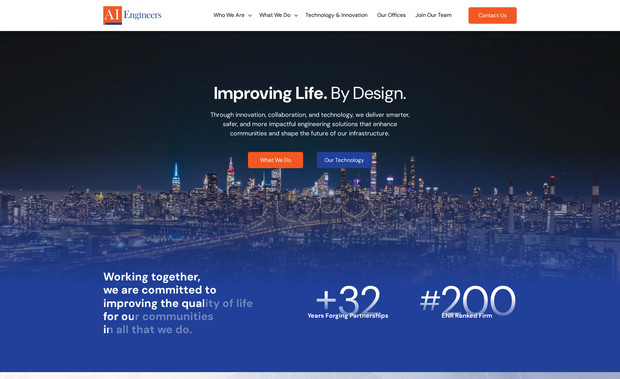 AI Engineers – Wix Studio Website Development: SugarFree Designs partnered with AI Engineers to build a dynamic and engaging website on Wix Studio that highlights their extensive experience and dedication to excellence. The site was designed to showcase not only their impressive portfolio but also the care and commitment they bring to every project and their team. With a clean, modern design and intuitive navigation, the website effectively communicates AI Engineers' industry expertise while providing a seamless user experience.