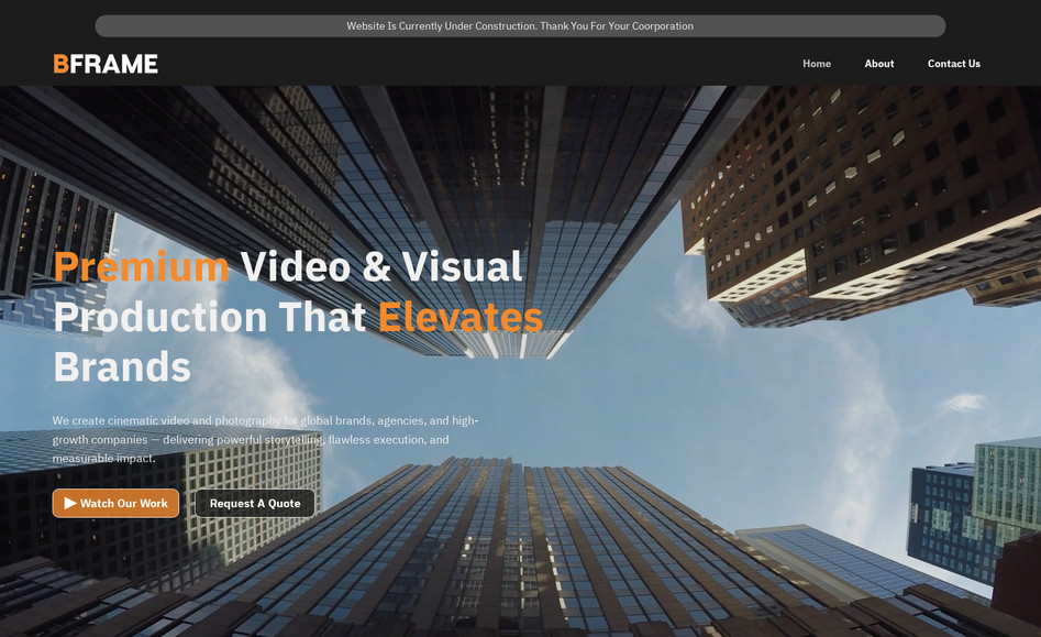 Bframeproduction: Designed from scratch with full satisfaction from client