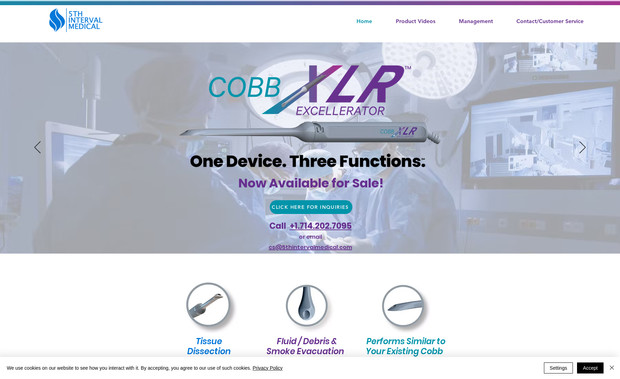 5th Interval  New: Website for a Medical Device Company