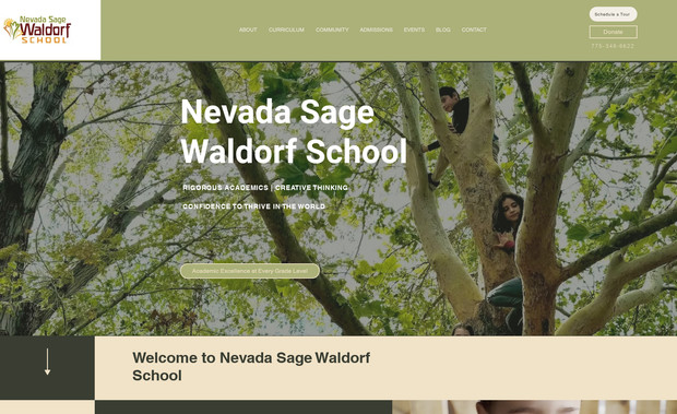 Nevada Sage Waldorf: Real Connection Media partnered with Nevada Sage Waldorf School to create a warm, welcoming, and intuitive website that reflects the school’s holistic approach to education. The project focused on showcasing the unique curriculum, vibrant school community, and guiding values of Waldorf education. Through custom content development and user-friendly design, we delivered a site that speaks to both current and prospective families while honoring the school’s mission and spirit.
