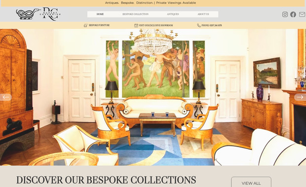 Rupert Cavendish: Redesign for client from Weebly website  making it more responsive and integrated Wix CMS for easier mamagement of furniture assets