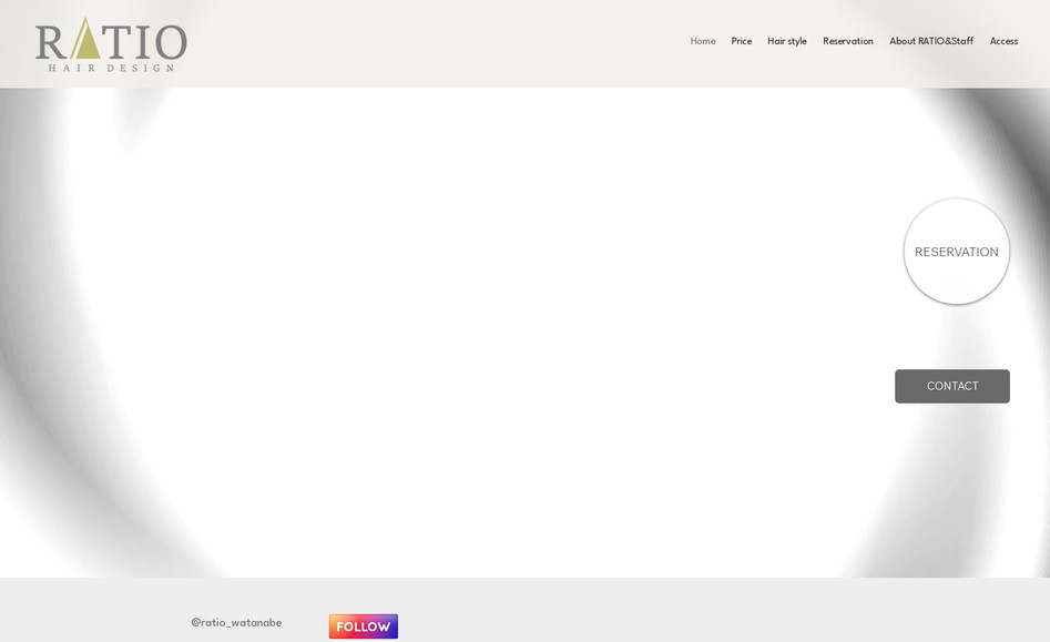 RATIO HAIR DESIGN: サイト制作