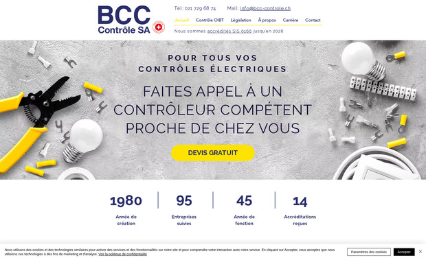 Controlec: CONTROLEC - Contrôle OIBT

Société de contrôle OIBT, Controlec a fait appel à nos services afin de se digitaliser. Nous avons ainsi réalisé son site internet, son référencement naturel et payant. Grâce à un nom de domaine judicieusement choisi (https://www.oibtcontrole.ch/) et du Google Ads bien ciblé, l'entreprise a su rapidement se faire une place sur la toile de l'internet, et plus important, sur le moteur de recherche Google. Logo, charte graphique, et contenu, nous les avons accompagnés afin de se créer une image forte et se distinguer de la concurrence. 

Mandat: 
- Création et maintenance du site internet
- Gestion des campagnes Google Ads (SEA)
- Création et amélioration de son référencement naturel (SEO)
- Création du logo d'entreprise
- Élaboration de la stratégie digitale d'acquisition
- Création d'une charte marketing et des supports à la vente
- Mise en place d’instruments de mesures des stratégies (ROI et KPI)

Succès clé:
- Nom de domaine solide et bien positionné