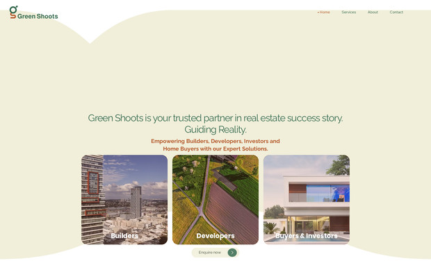 Green Shoots: We developed the branding and website for Green Shoots, a real estate agency dedicated to fostering trust and transparency in property transactions. Our branding strategy focused on creating a visual identity that embodies growth, reliability, and professionalism, resonating with their target audience. The website features intuitive navigation, clean layouts, and engaging visuals to showcase listings effectively and provide a seamless experience for potential buyers and sellers. Through thoughtful design, we helped Green Shoots establish a strong online presence and build lasting connections with their clients.