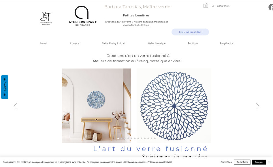 Petites lumières - France:  1er page Google : sculpture en verre