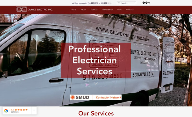 Gilwee Electric: We recently completed a dynamic website for Gilwee Electric Inc., a trusted electrical contractor specializing in residential and commercial services. Built on Wix, the site delivers a professional, user-friendly experience that highlights their expertise, service areas, and commitment to quality workmanship.

Our approach focused on SEO optimization, mobile responsiveness, and lead generation, ensuring that potential customers can easily find and connect with Gilwee Electric. Key features include:

✅ Custom Branding & Design – A modern, clean layout that reinforces trust and professionalism.
✅ Service Pages & Project Portfolio – Showcasing their electrical expertise with high-quality visuals and detailed service descriptions.
✅ SEO-Optimized Content – Targeted keywords and on-page SEO strategies to improve search visibility.
✅ Contact & Quote Forms – Streamlined lead capture for easy customer inquiries.
✅ Mobile-Friendly Experience – Optimized for seamless navigation on all devices.

By combining strategic content, intuitive design, and local SEO, we’ve helped Gilwee Electric establish a strong online presence that drives engagement and conversions. Looking for a results-driven digital marketing strategy? Let’s connect! 🚀