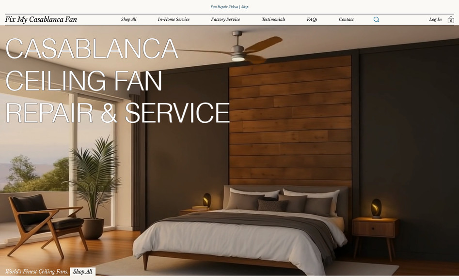 Fix My Casablanca Fan: Designed an e-commerce website for client. Also did some video work and photo shoot of all products for a professional looking presentation of their online store.