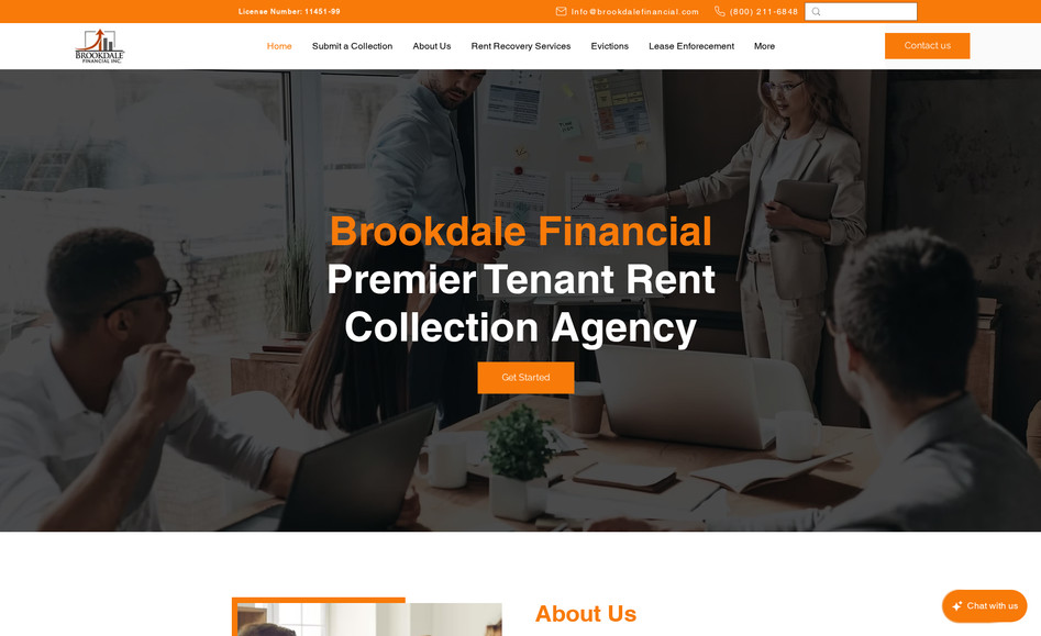 Brookdale Financial: This is my client's website. I designed the site on Figma first and then developed it on Wix, adding animations to enhance the user experience.